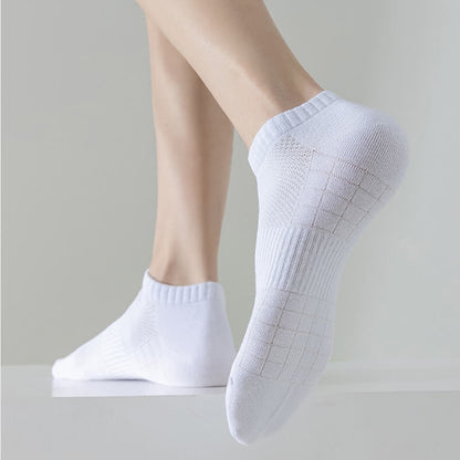 Chaussettes invisibles légères et respirantes en maille de couleur unie, grande taille (6 paires)