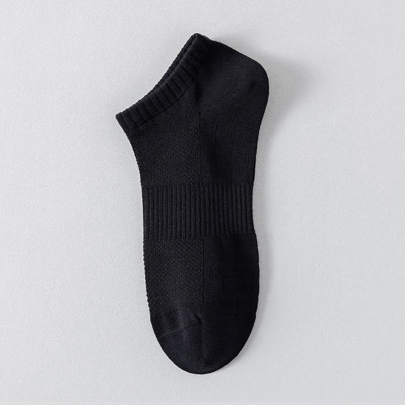 Chaussettes invisibles légères et respirantes en maille, de couleur unie (6 paires) - Noir - EU44-50 (US10-15) - image 9