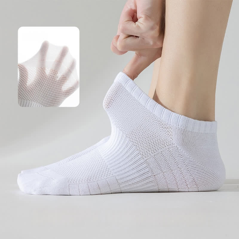 Chaussettes invisibles légères et respirantes en maille, de couleur unie (6 paires) - image 2