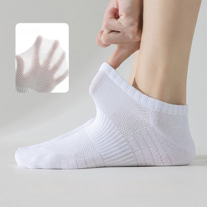 Chaussettes invisibles légères et respirantes en maille, de couleur unie (6 paires) - image 2