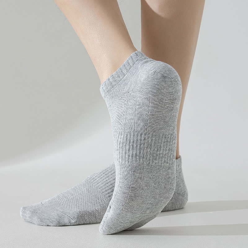 Chaussettes invisibles légères et respirantes en maille de couleur unie, grande taille (6 paires)