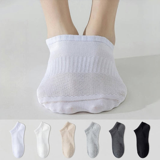 Chaussettes invisibles légères et respirantes en maille, de couleur unie (6 paires) - Multicolore - EU44-50 (US10-15) - image 0