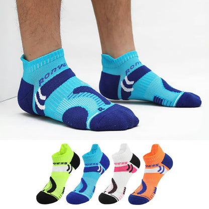 Chaussettes de sport respirantes à blocs de couleurs vives (4 paires)