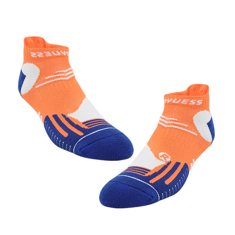Chaussettes de sport respirantes à blocs colorés (5 paires) - Orange - EU39-44 (US6-10) - image 3