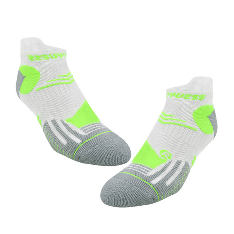 Chaussettes de sport respirantes à blocs colorés (5 paires) - Blanc et vert - EU39-44 (US6-10) - image 4