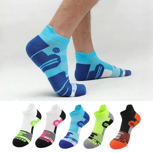 Chaussettes de sport respirantes à rayures et blocs de couleurs (5 paires)