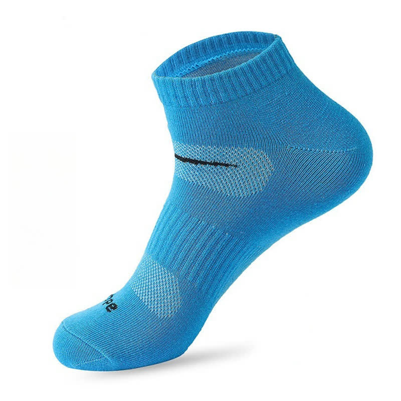 Chaussettes de sport simples en coton absorbant la transpiration (6 paires) - Bleu - EU39-45 (US6-11) - image 2