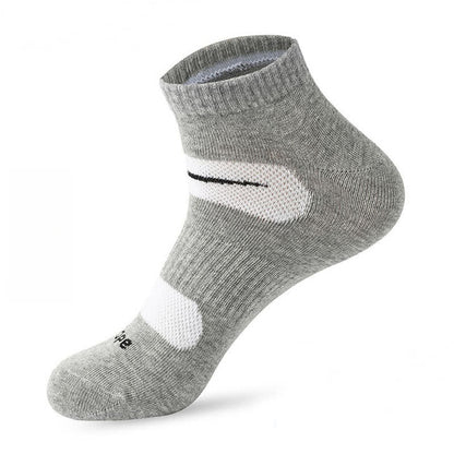 Chaussettes de sport simples en coton absorbant la transpiration (6 paires) - Gris clair - EU39-45 (US6-11) - image 5