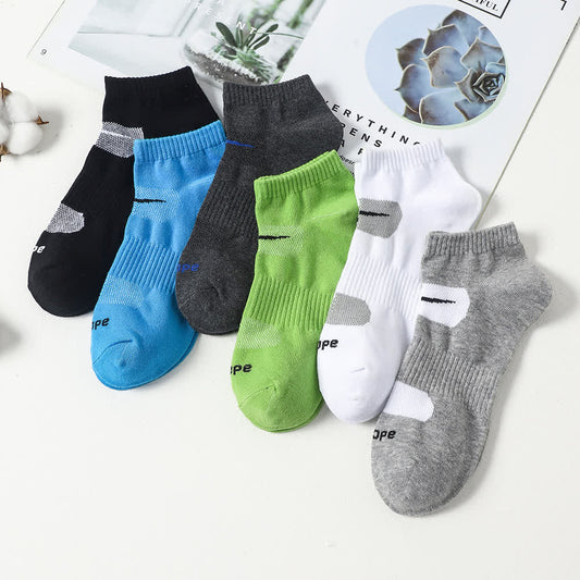 Chaussettes de sport simples en coton absorbant la transpiration (6 paires) - image 0