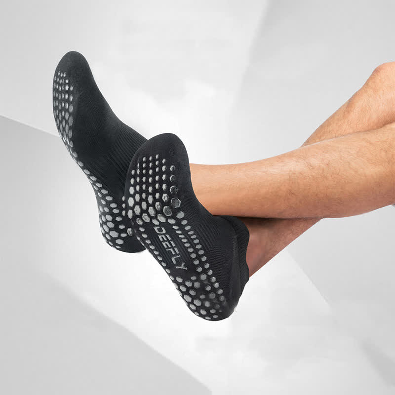 Chaussettes de sport respirantes et antidérapantes de couleur unie (3 paires)