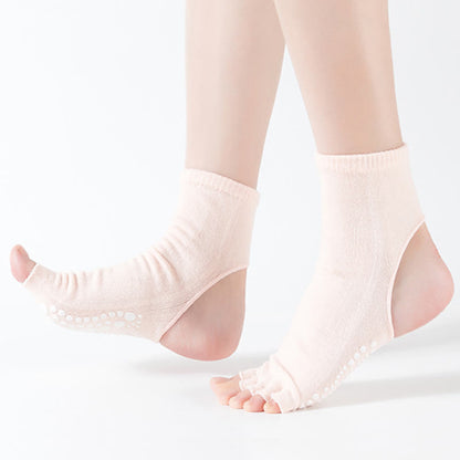 Chaussettes de sport de yoga à bout ouvert et talon ouvert (6 paires)