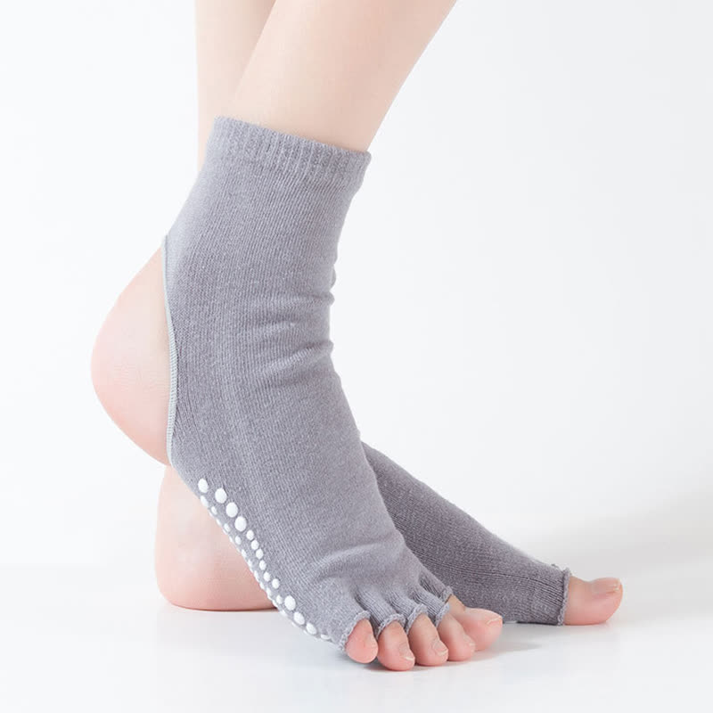 Chaussettes de sport de yoga à bout ouvert et talon ouvert (6 paires)