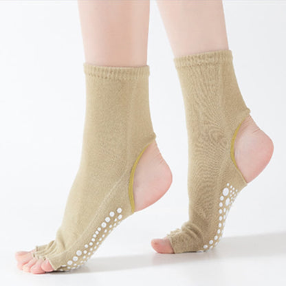 Chaussettes de sport de yoga à bout ouvert et talon ouvert (6 paires)