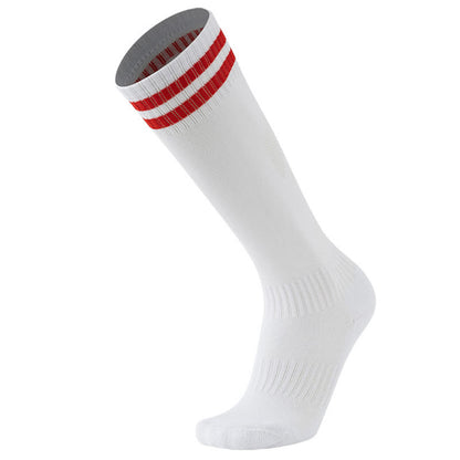 Chaussettes de football respirantes à rayures de couleur unie (5 paires)