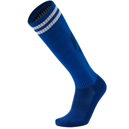 Chaussettes de football respirantes à rayures de couleur unie (5 paires)
