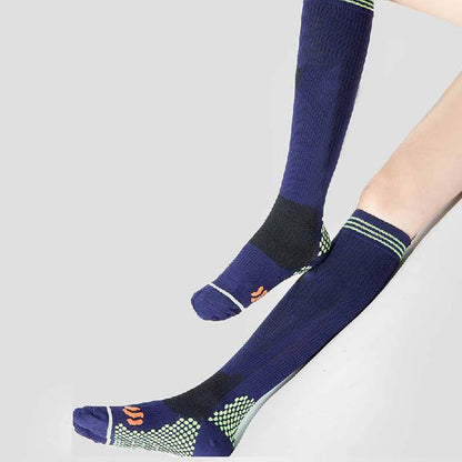 Chaussettes de compression antidérapantes pour le sport et le massage (3 paires) - Unisexe - Bleu marine - image 5
