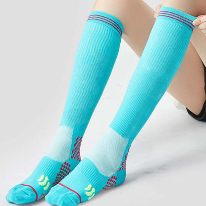 Chaussettes de compression antidérapantes pour le sport et le massage (3 paires) - Unisexe - Bleu clair - image 8