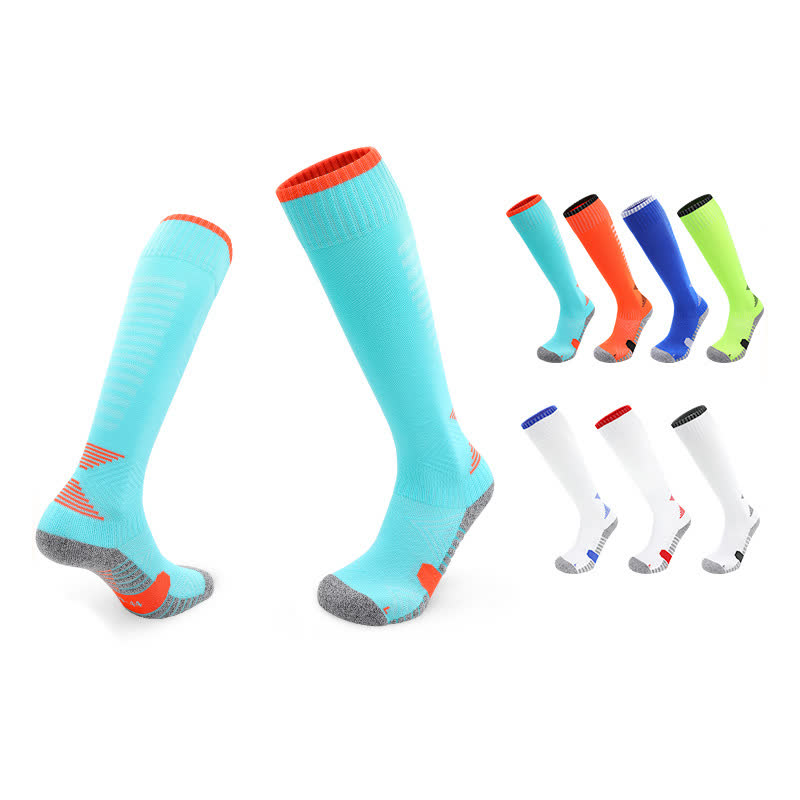 Chaussettes de football absorbant la transpiration jusqu'aux genoux (5 paires)