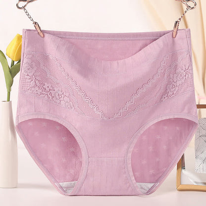 Slips taille haute en coton doux (paquet de 3) - Violet - 6XL - image 7