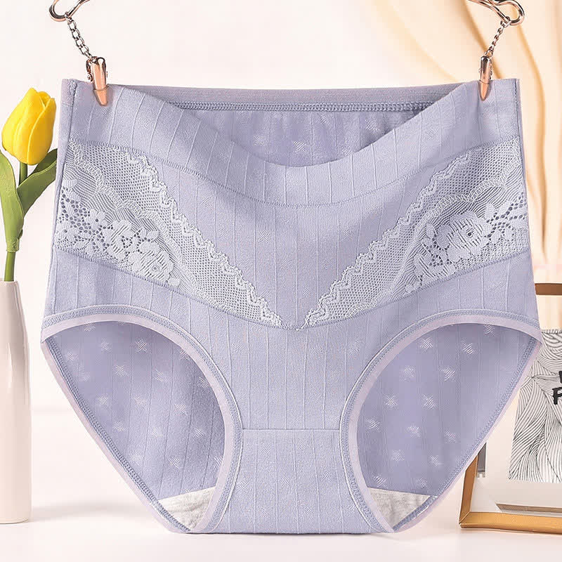 Slips taille haute en coton doux (paquet de 3) - Violet clair - 6XL - image 6