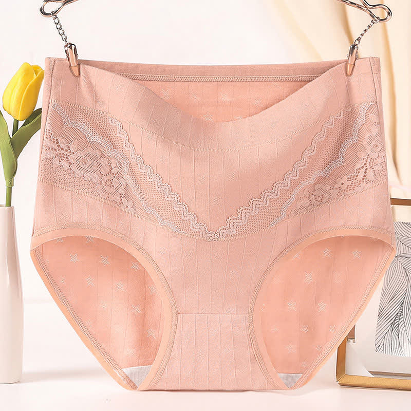 Slips taille haute en coton doux (paquet de 3) - Rose - 6XL - image 4