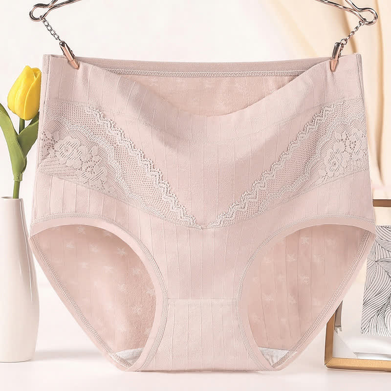 Slips taille haute en coton doux (paquet de 3) - Nu - 6XL - image 3