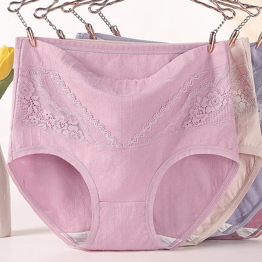 Culotte taille haute en coton doux grande taille (lot de 3)
