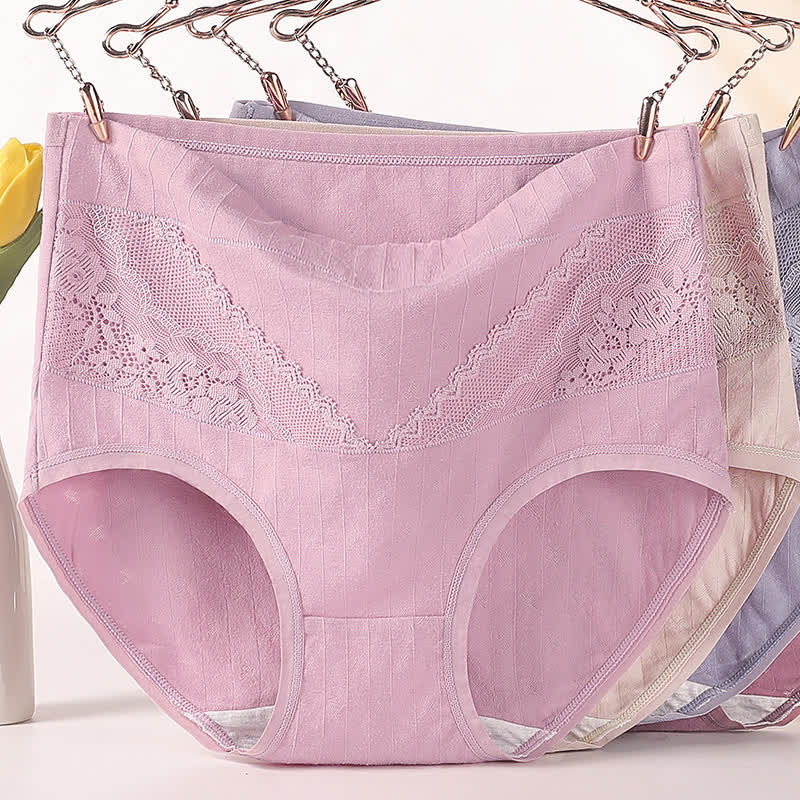 Slips taille haute en coton doux (paquet de 3) - image 0