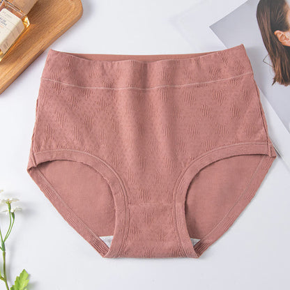 Lot de 3 slips taille haute en coton uni