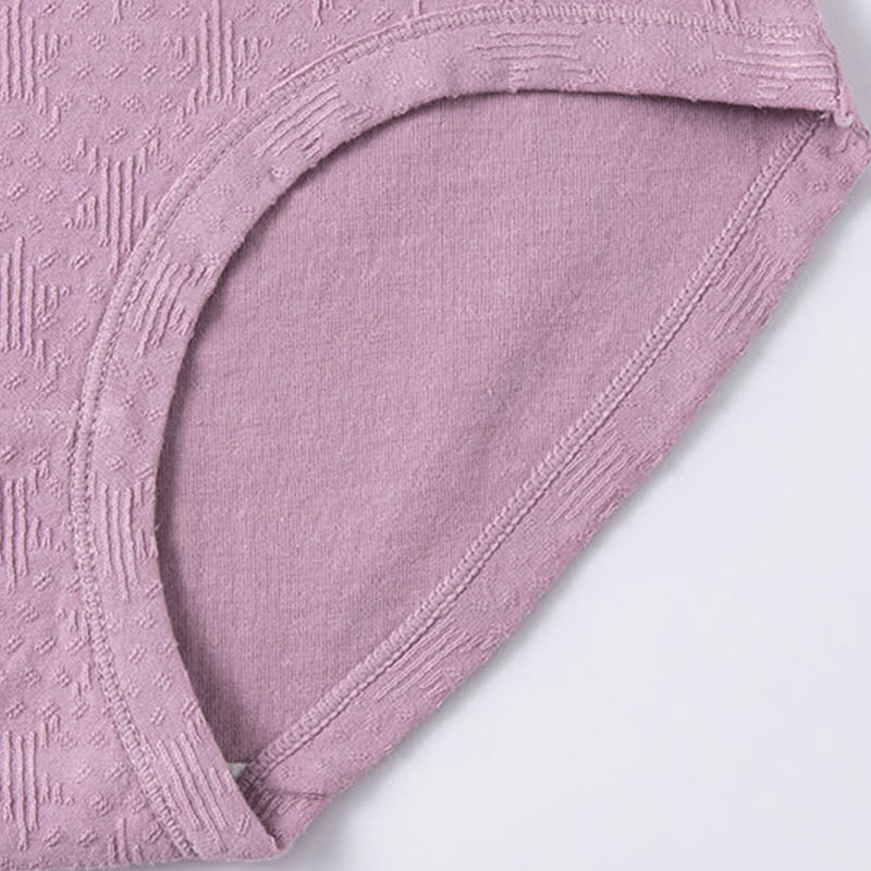 Lot de 3 slips taille haute en coton uni