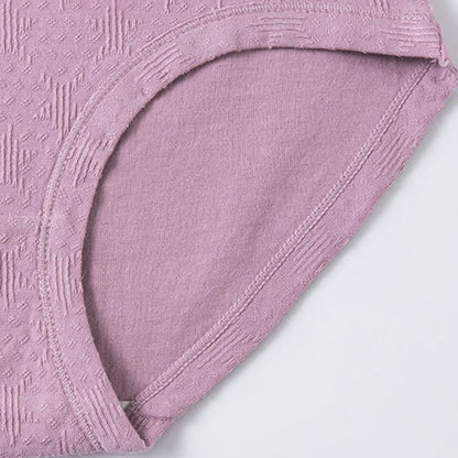 Lot de 3 slips taille haute en coton uni