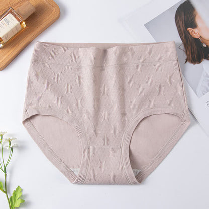 Lot de 3 slips taille haute en coton uni - Beige - 6XL - image 4
