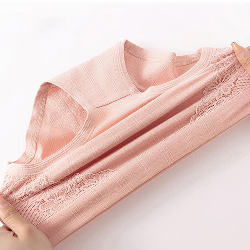 Culotte grande taille en coton et dentelle florale (lot de 3)