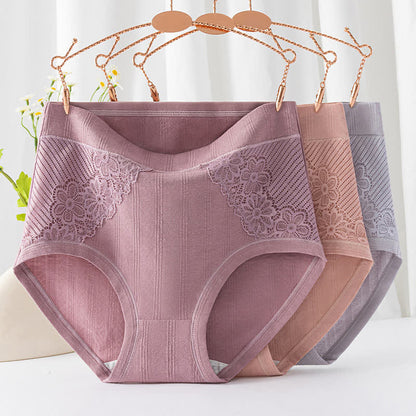 Culottes en dentelle florale en coton (lot de 3) - image 2