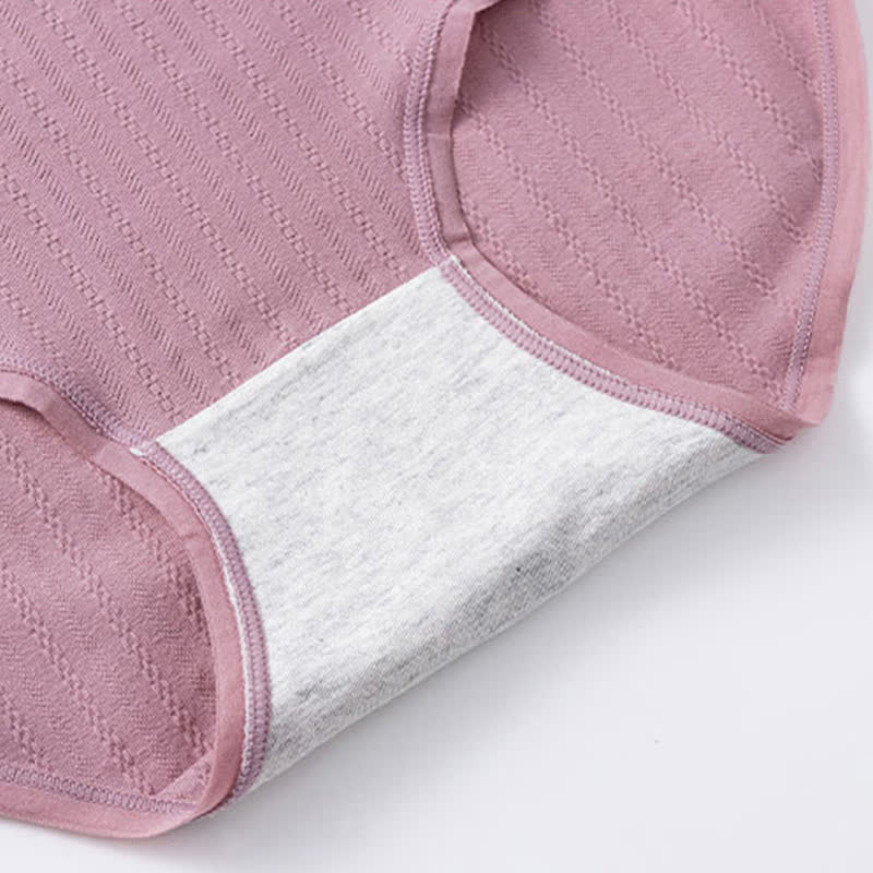 Culotte confortable taille haute en pur coton de couleur unie (lot de 3)