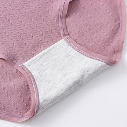 Culotte confortable taille haute en pur coton de couleur unie (lot de 3)