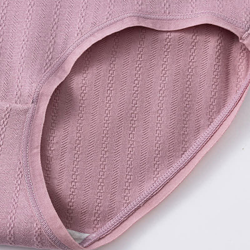 Culotte confortable taille haute en pur coton de couleur unie (lot de 3) - image 9