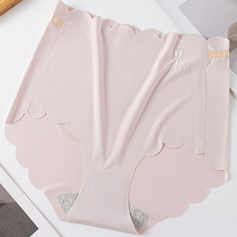 Culotte taille haute en soie glacée sans couture (lot de 3) - Rose clair - 3XL - image 6