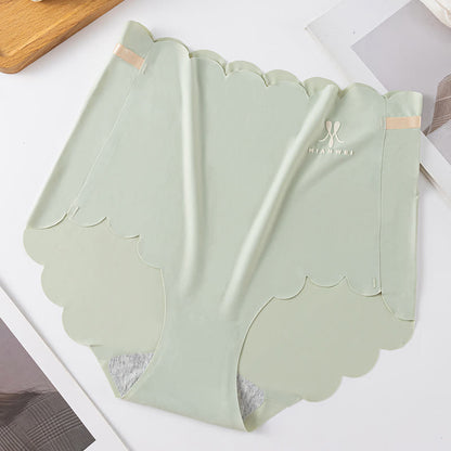 Culotte taille haute en soie glacée sans couture (lot de 3) - Vert - 3XL - image 5