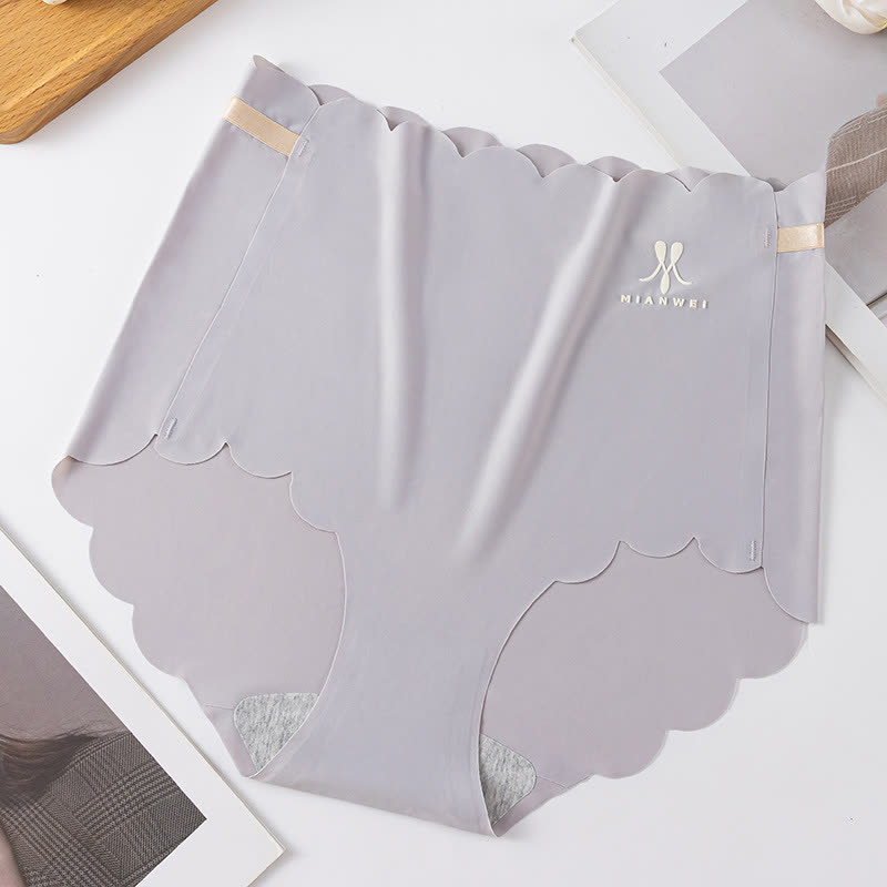 Culotte taille haute en soie glacée sans couture (lot de 3) - Gris - 3XL - image 12
