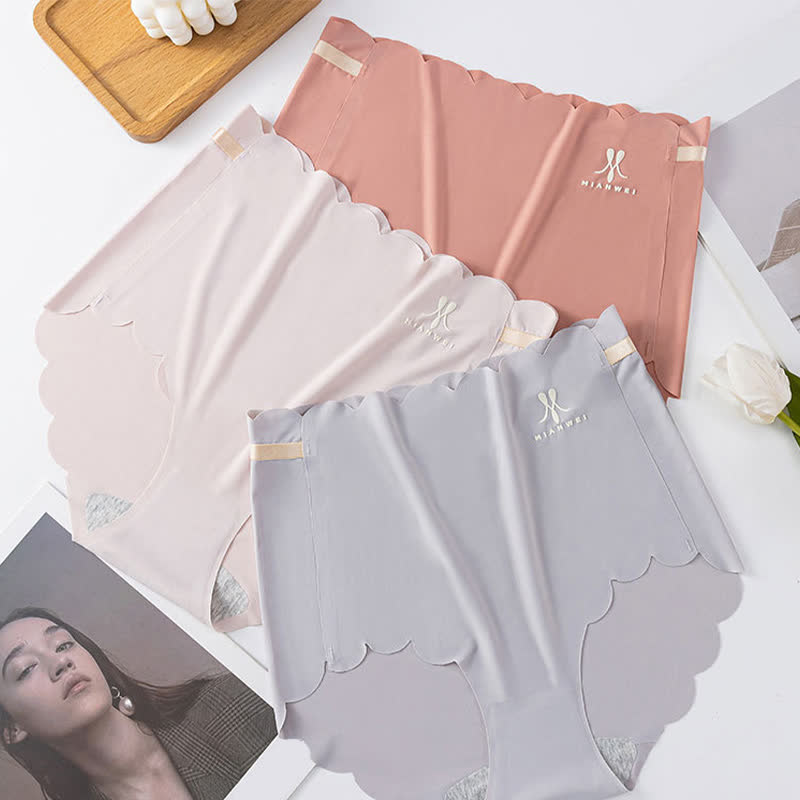 Culotte taille haute en soie glacée sans couture (lot de 3)