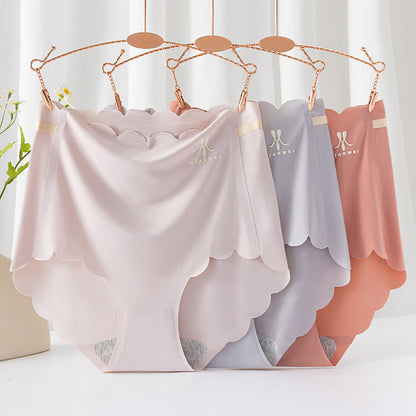 Culotte taille haute en soie glacée sans couture (lot de 3)