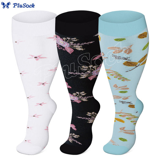 Chaussettes de compression défoliantes grande taille (3 paires) - image 0