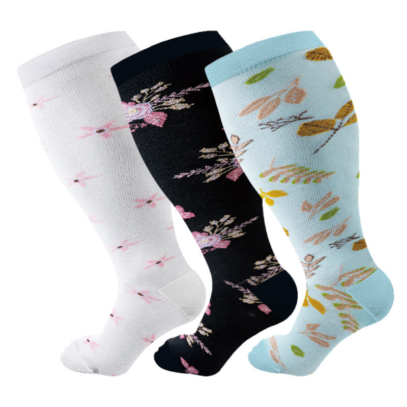 Chaussettes de compression défoliantes grande taille (3 paires) - Multicolore - 4XL - image 1