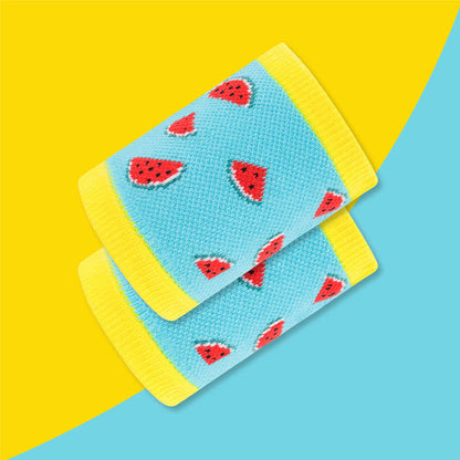 Manchons de poignet amusants à motif pastèque (2 paires)