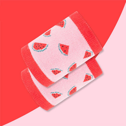 Manchons de poignet amusants à motif pastèque (2 paires)