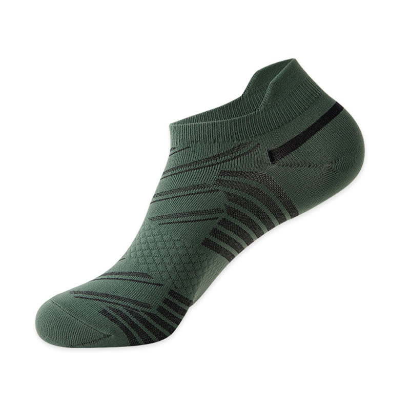Chaussettes de sport respirantes à rayures (6 paires) - Vert foncé - EU39-44 (US6-10) - image 13
