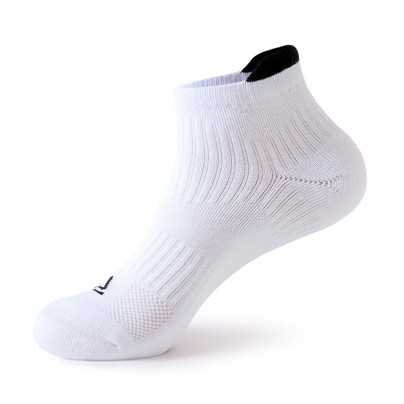 Chaussettes de sport respirantes et anti-transpiration de couleur unie (5 paires) - Blanc - EU39-44 (US6-10) - image 10