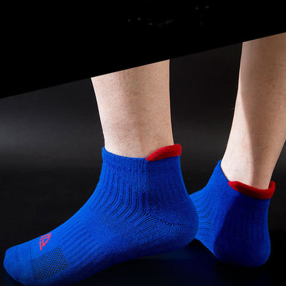Chaussettes de sport respirantes et anti-transpiration de couleur unie (5 paires) - image 3