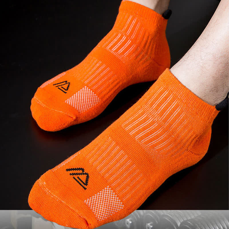 Chaussettes de sport respirantes et anti-transpiration de couleur unie (5 paires)